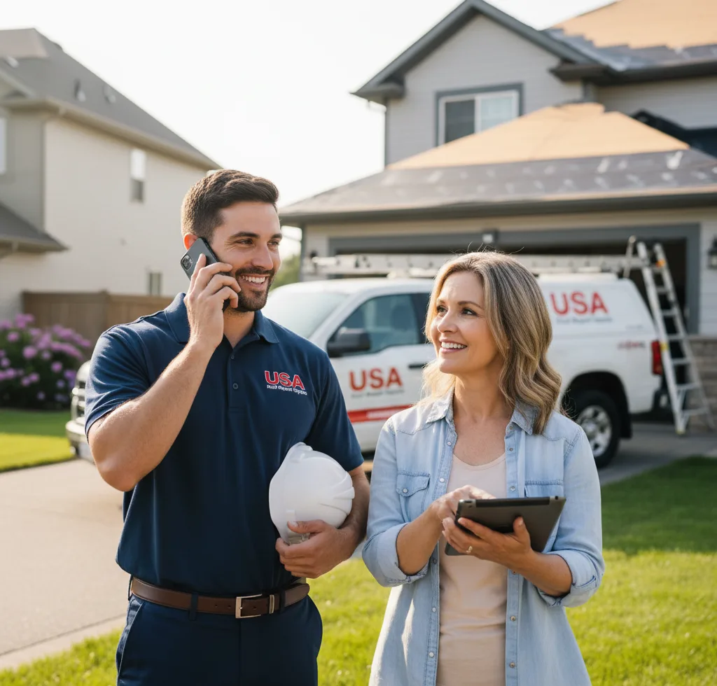 USA Roof Repair Experts customer support in Asbury